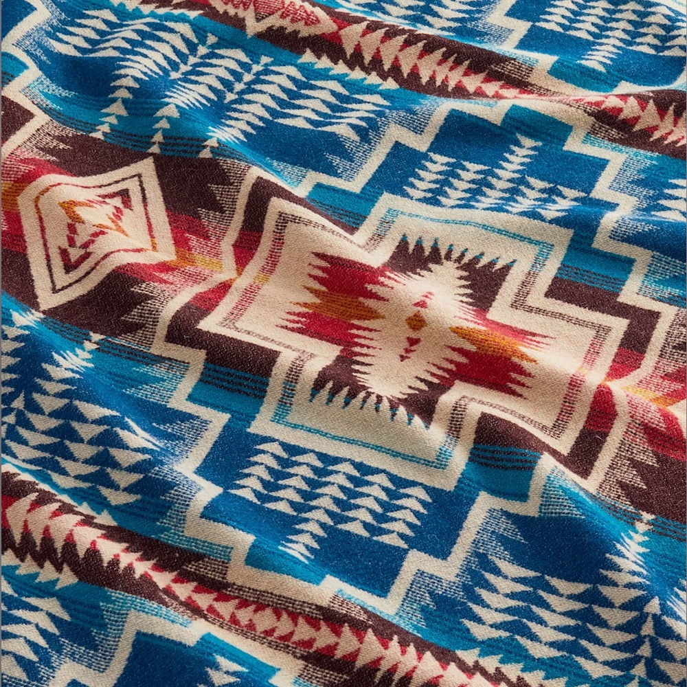 Pendleton Harding Star Fringed Royal Jacquard Throw Blanket